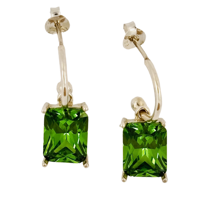 Emerald Elegance Hoops